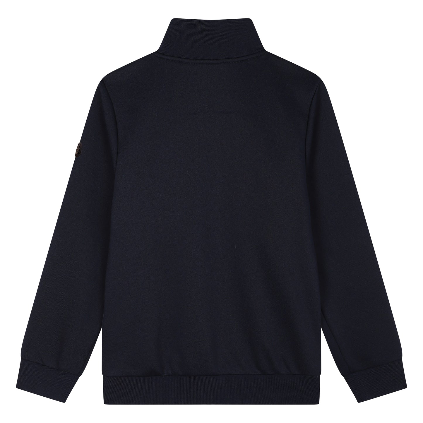 Hugo Boss Boy's Navy Bi-Material Zip-Up Cardigan