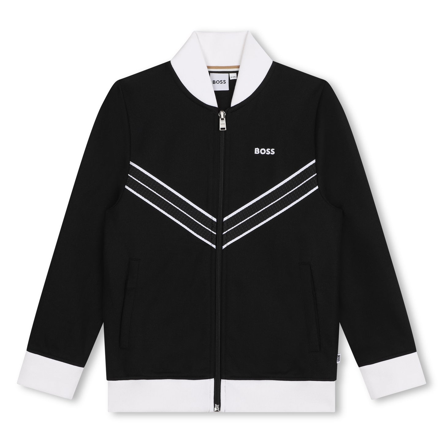 Hugo Boss Boy's Black Zip-Up Jogging Cardigan