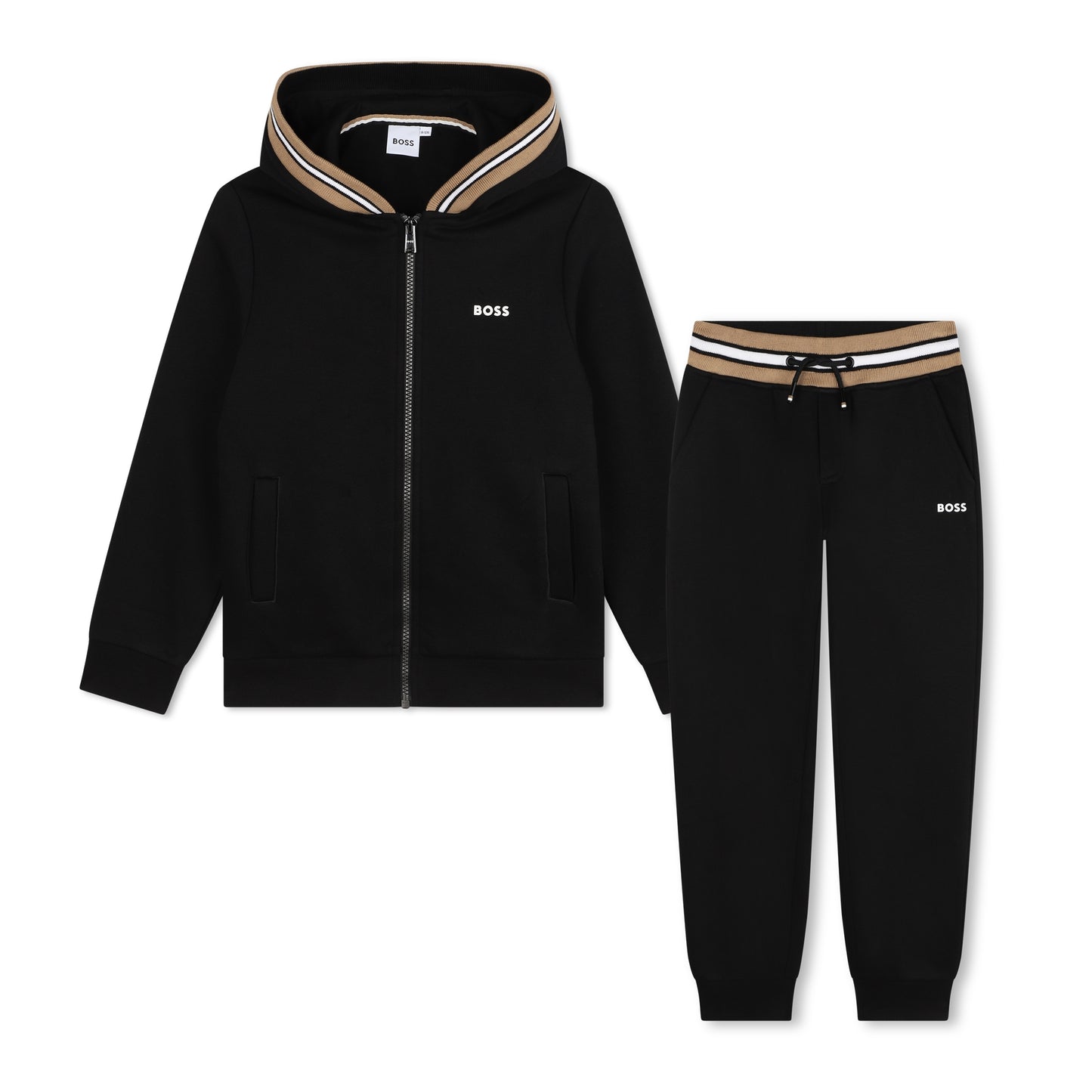 Hugo Boss Boy's Black Fleece Tracksuit Set