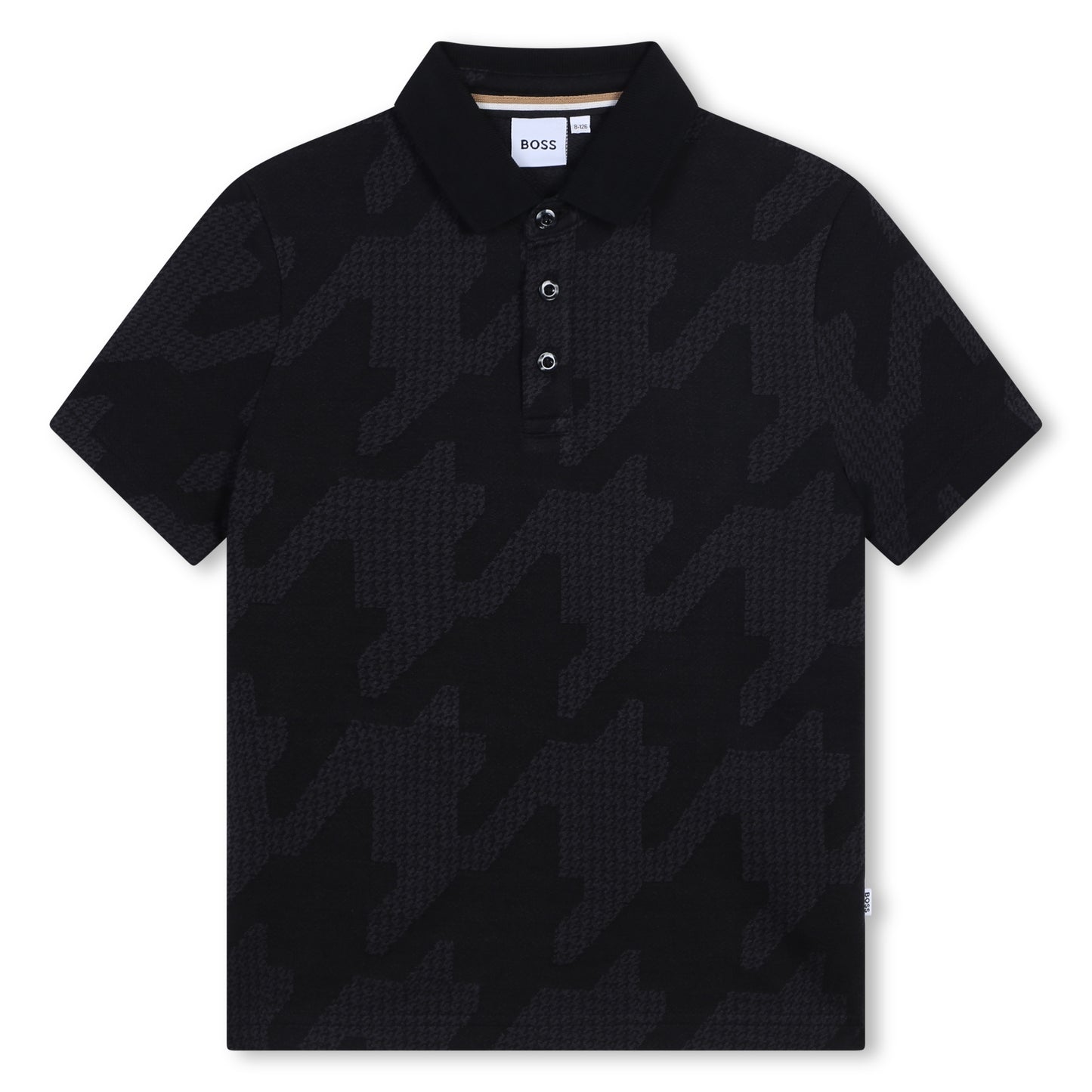 Hugo Boss Boy's Black Short-Sleeved Polo