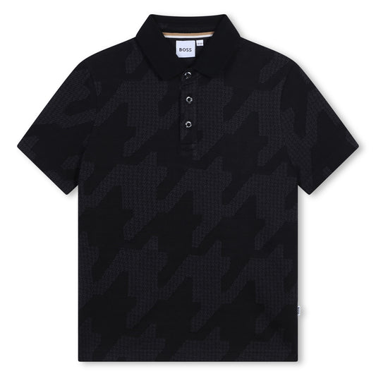 Hugo Boss Boy's Black Short-Sleeved Polo