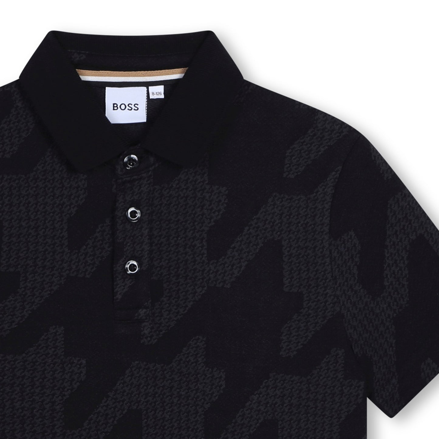 Hugo Boss Boy's Black Short-Sleeved Polo