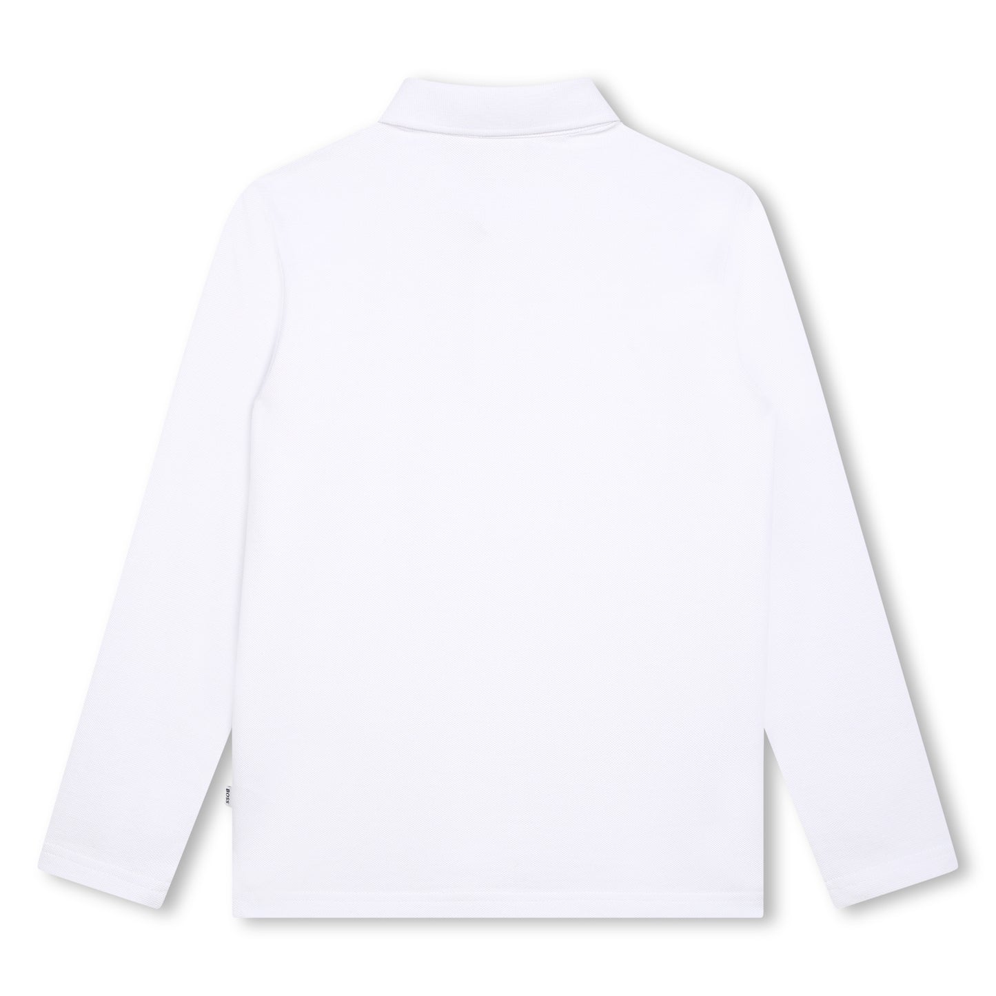 Hugo Boss Boy's White Long-Sleeved Polo Shirt