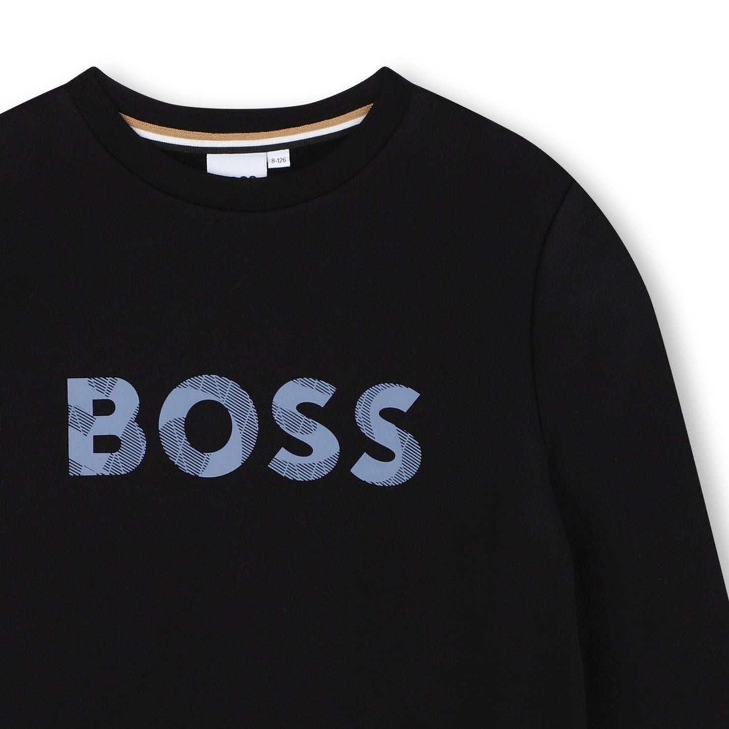 Hugo Boss Boy's Black Round Collar Sweatshirt