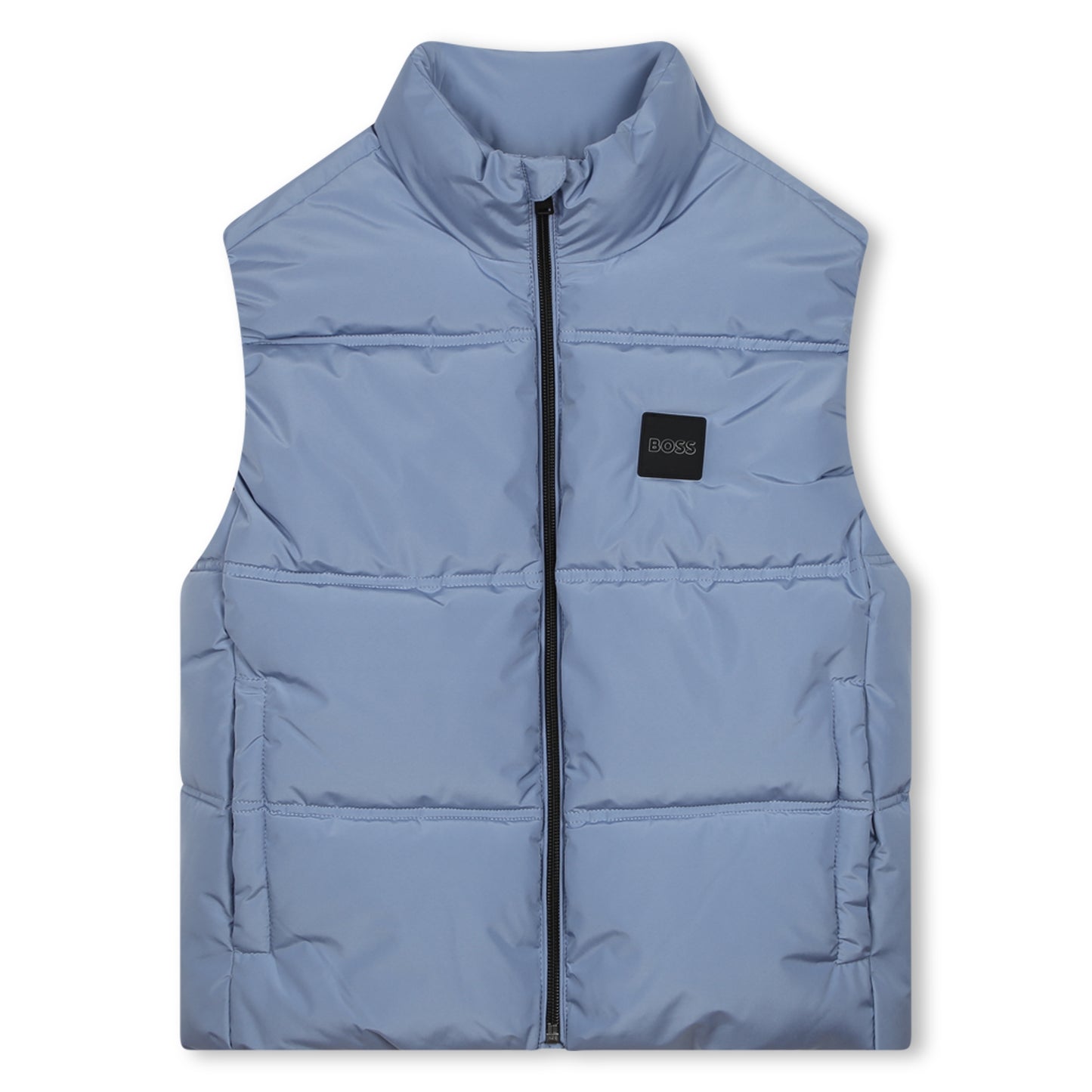 Hugo Boss Boy's Medium Grey Sleeveless Puffer Jacket