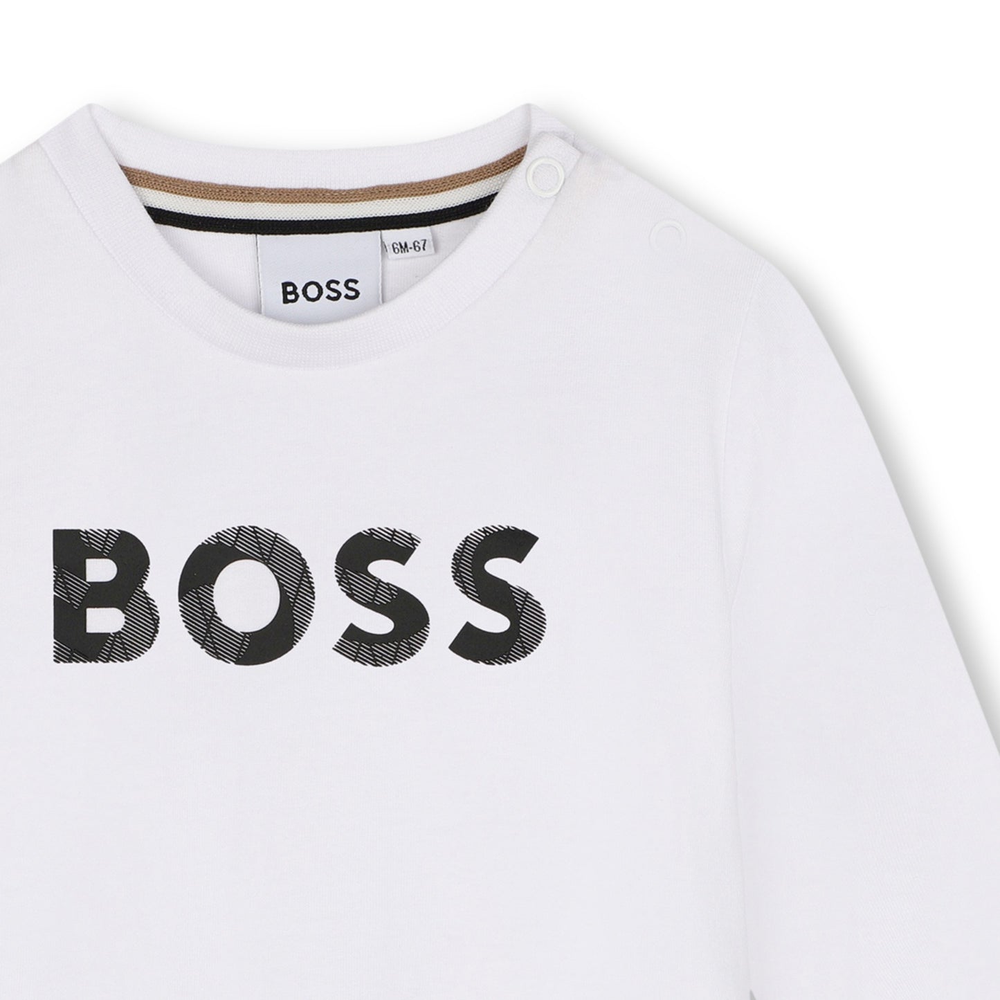 Hugo Boss Baby Boy's White Cotton Logo T-Shirt