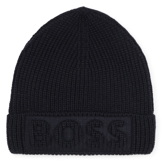 Hugo Boss Boy's Navy Knitted Beanie