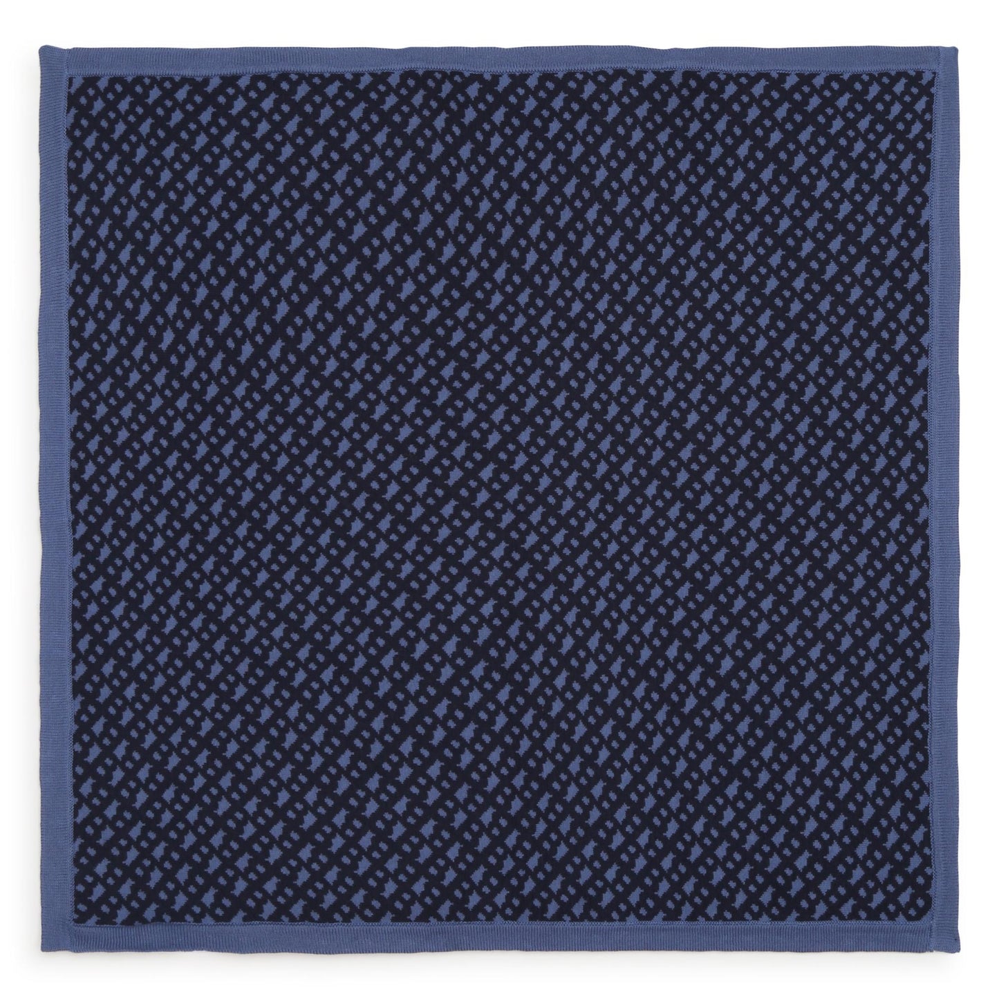 Hugo Boss Navy Jacquard Cotton Blanket