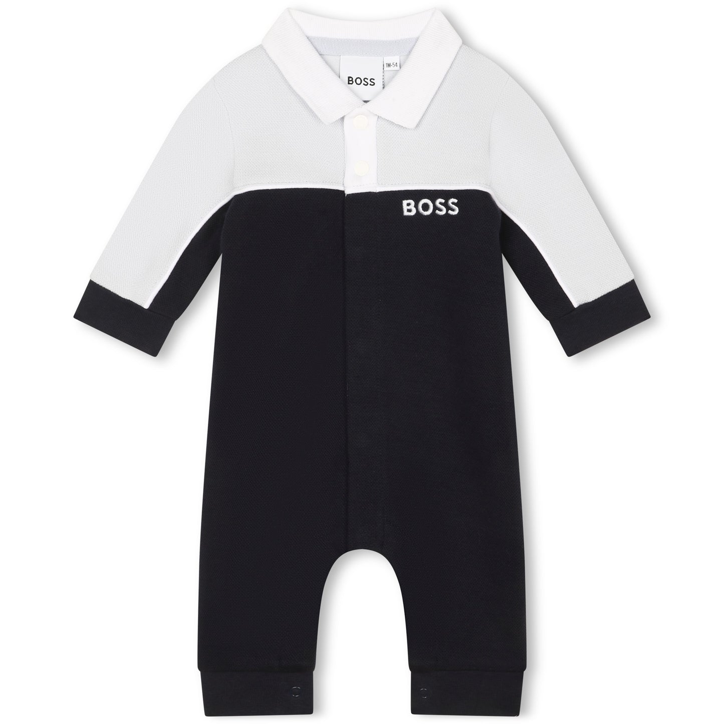 Hugo Boss Baby Boy's Navy Press Stud Jumpsuit