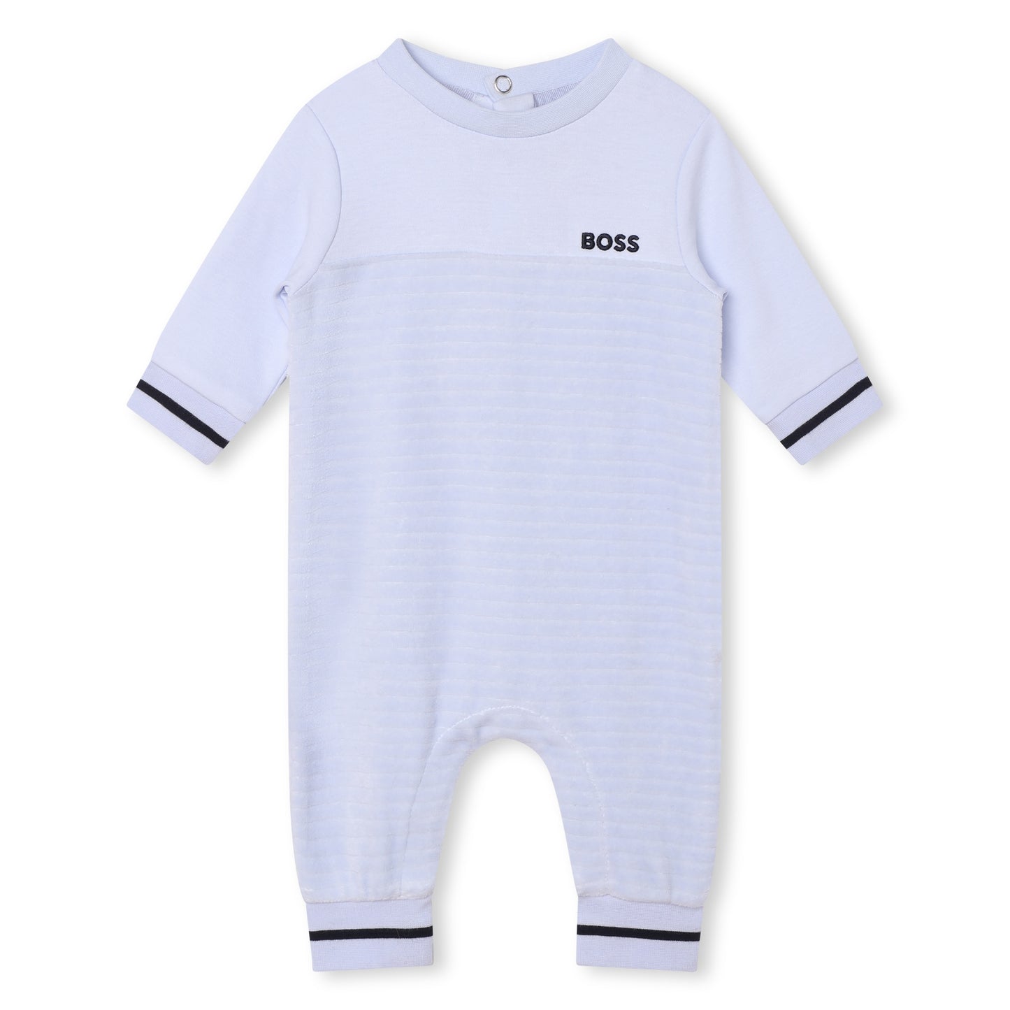 Hugo Boss Baby Boy's Pale Blue Embroidered Jumpsuit