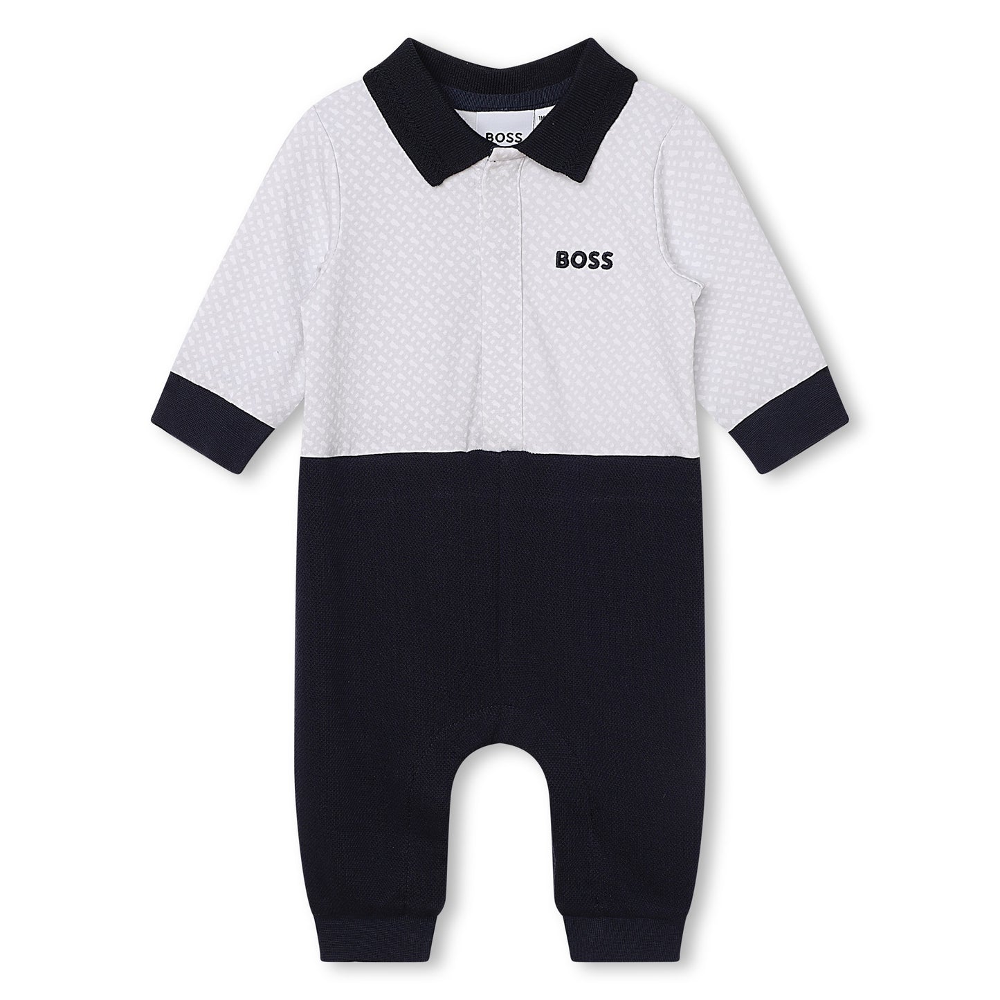 Hugo Boss Baby Boy's Navy Long-Sleeved Coveralls