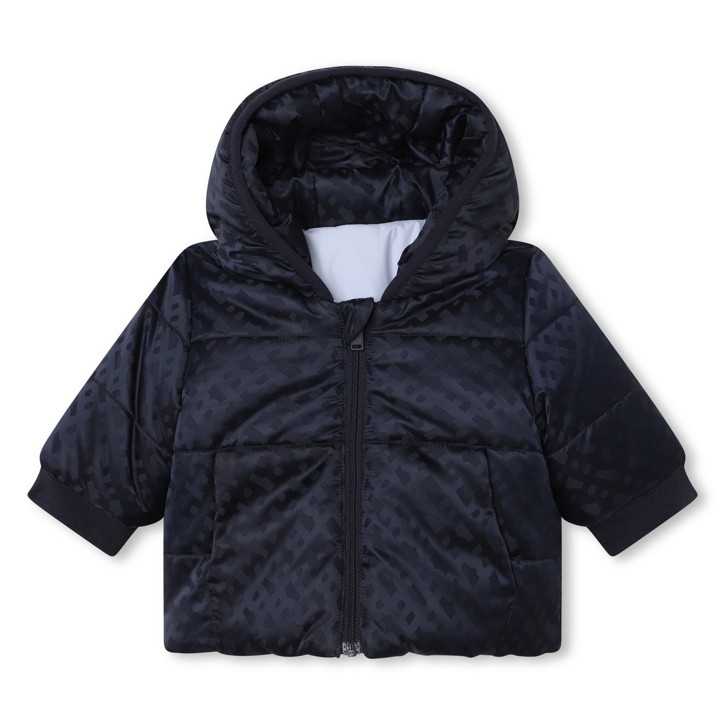 Hugo Boss Boy's Navy Reversible Hooded Padded Coat