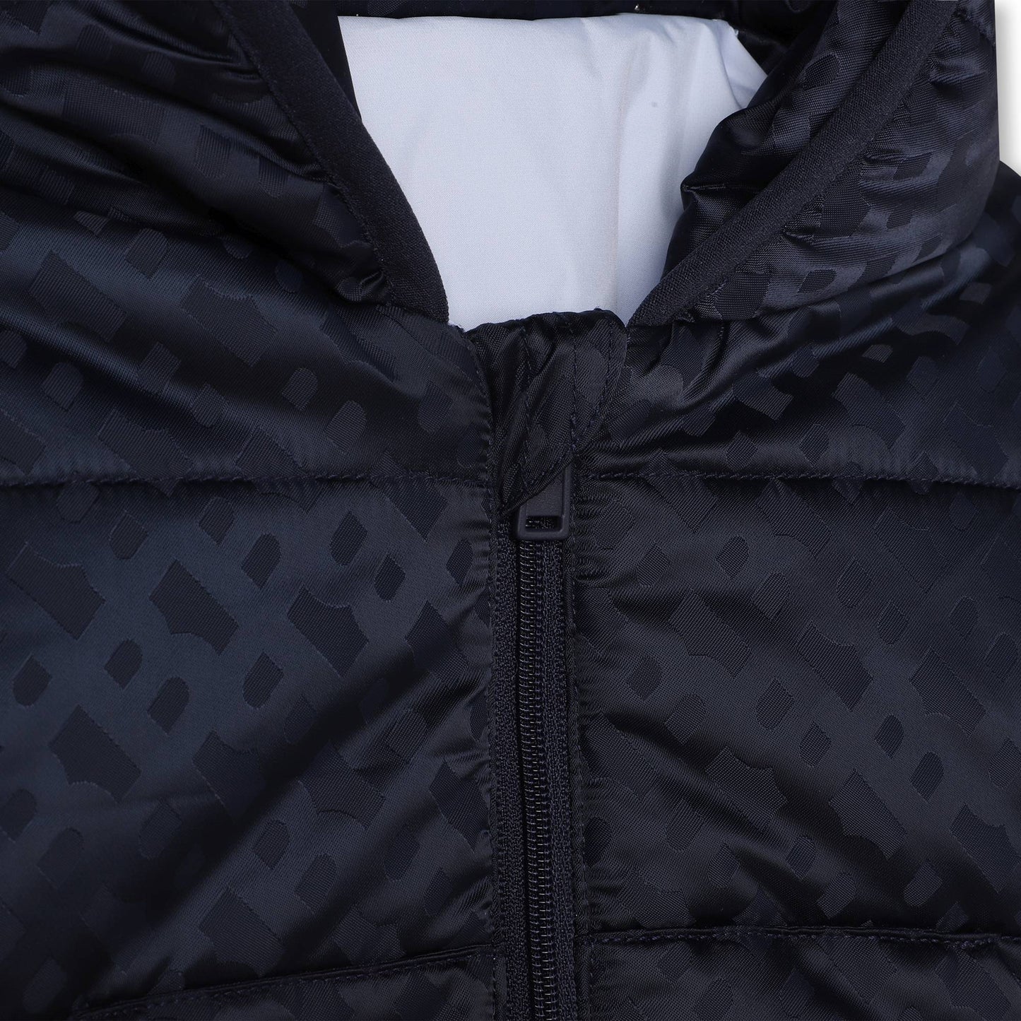 Hugo Boss Boy's Navy Reversible Hooded Padded Coat