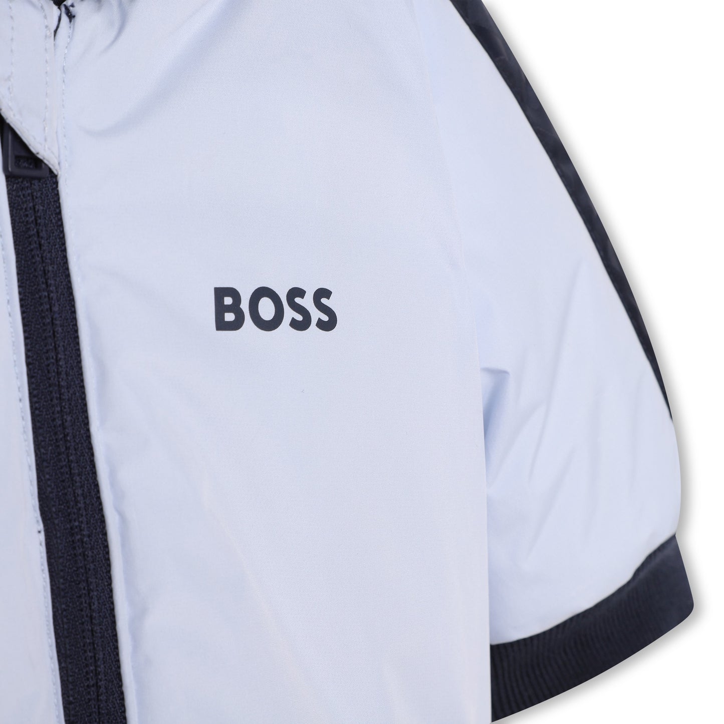 Hugo Boss Boy's Navy Reversible Hooded Padded Coat