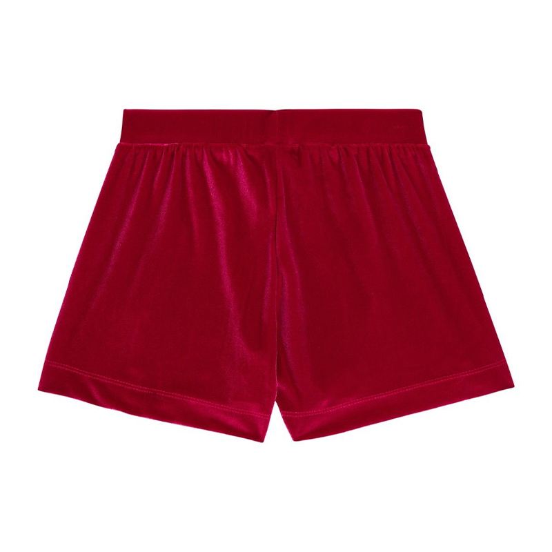 Monnalisa Girl's Red Chenille Shorts