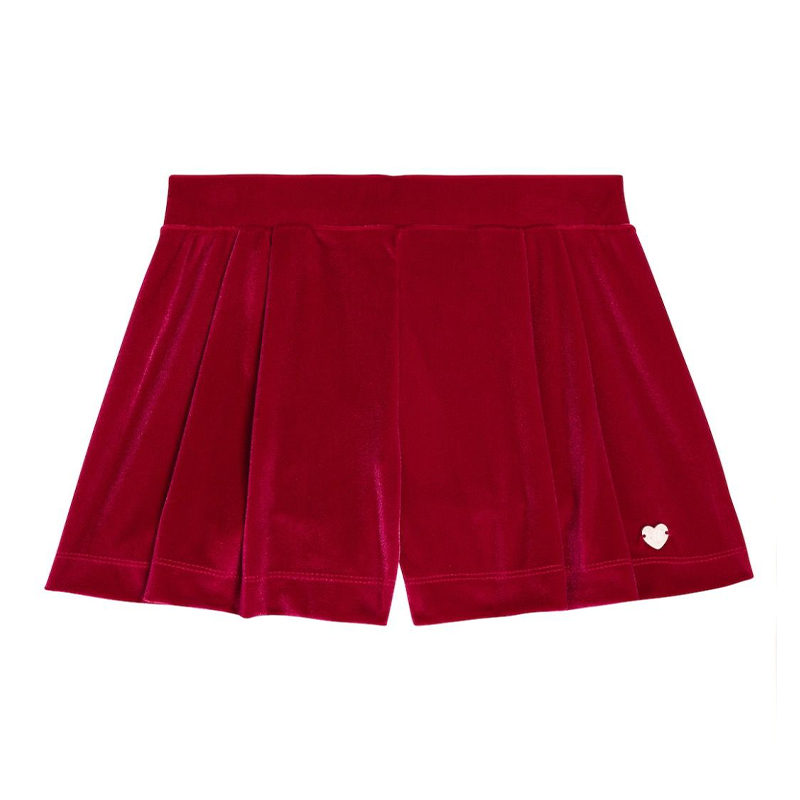Monnalisa Girl's Red Chenille Shorts