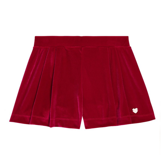 Monnalisa Girl's Red Chenille Shorts