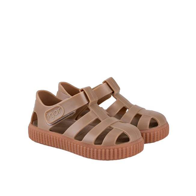 Igor Unisex Kid's Caramel Taupe Nico Sandals