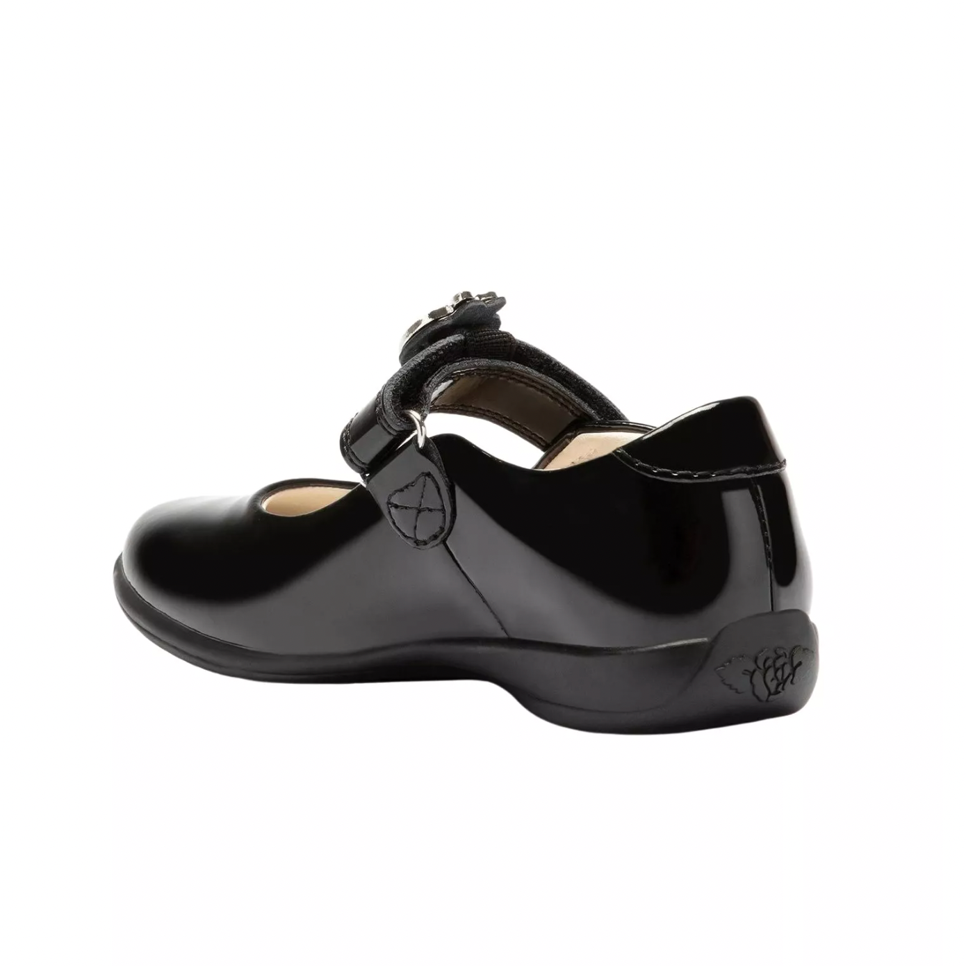 Lelli Kelly Girl's Black Patent Leather Limited Edition Apple Charm School Shoes