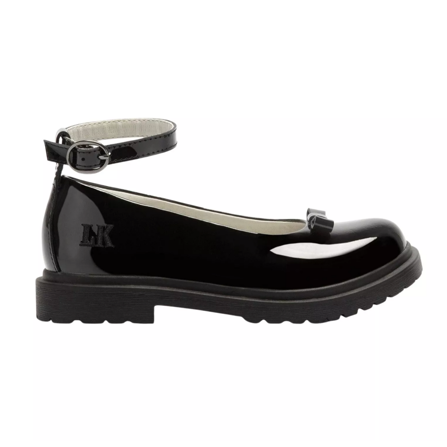 Lelli Kelly Girl's Black Patent 'Elsie' Ankle Strap School Shoes