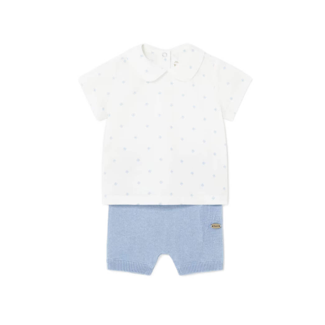 Mayoral Baby Boy's Niagara Blue 2 Piece Tricot Set