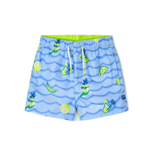 Mayoral Boy's Bubble Blue Print Swimshorts