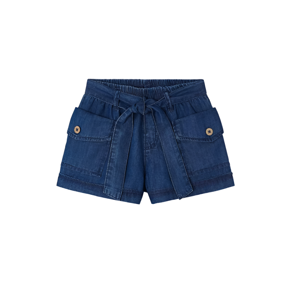 Mayoral Girl's Dark Denim Shorts