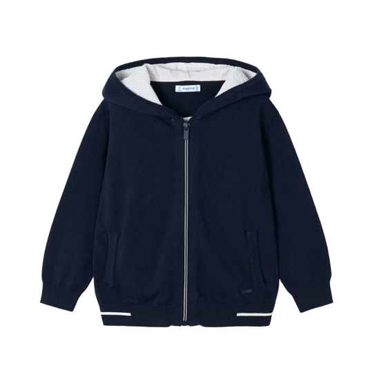 Mayoral Boy's Navy Tricot Zip Hoodie