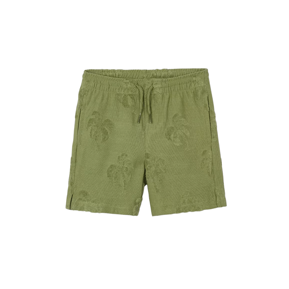 Mayoral Boy's Iguana Green Palm Tree Bermuda Shorts