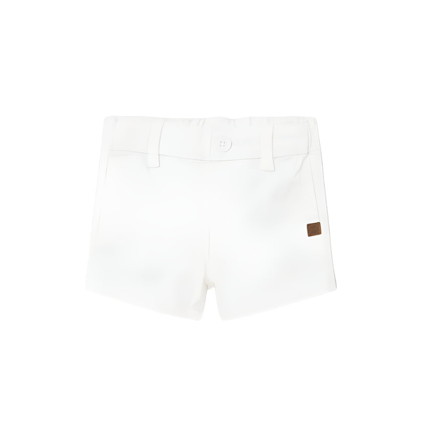 Mayoral Baby Boy's White Twill Bermuda Shorts