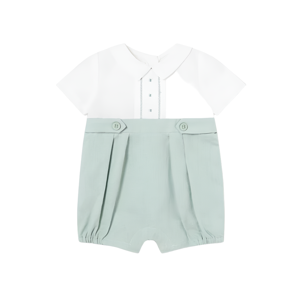 Mayoral Baby Boy's Lagoon Green Formal Romper