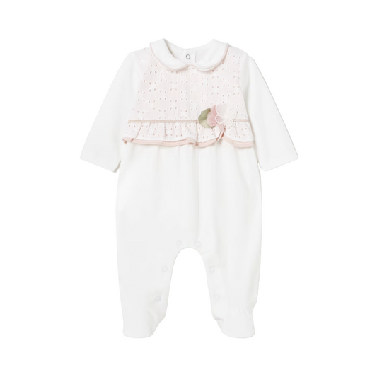 Mayoral Baby Girl's White Cotton Romper