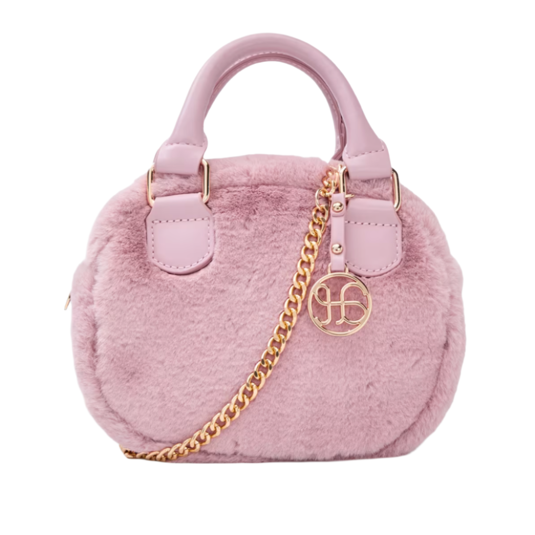 Abel&Lula Girl's Rose Pink Fur Handbag