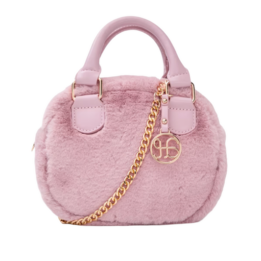 Abel&Lula Girl's Rose Pink Fur Handbag