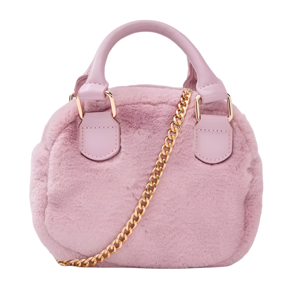 Abel&Lula Girl's Rose Pink Fur Handbag