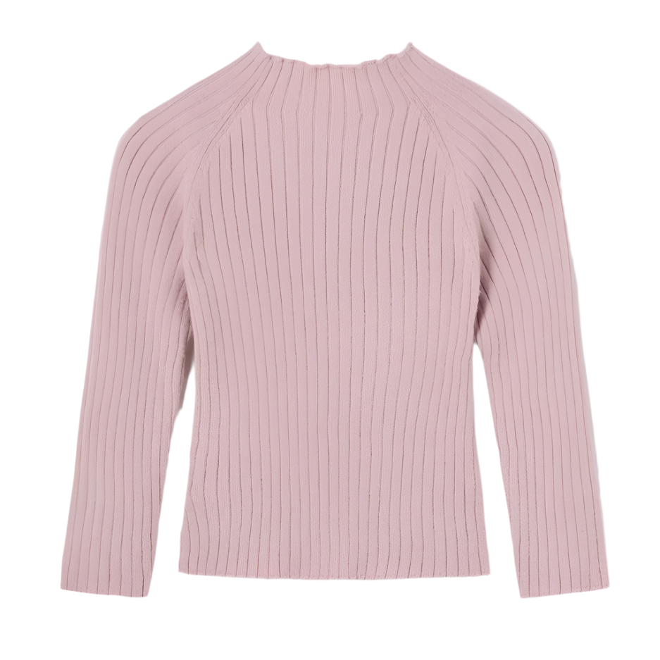 Mayoral Baby Girl's Petal Pink Striped Turtleneck