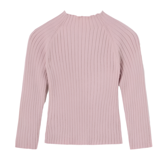 Mayoral Baby Girl's Petal Pink Striped Turtleneck