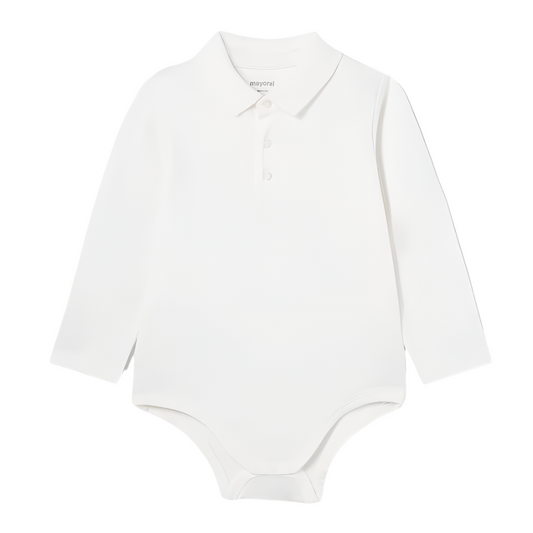 Mayoral Baby Boy's Cream Polo Bodysuit