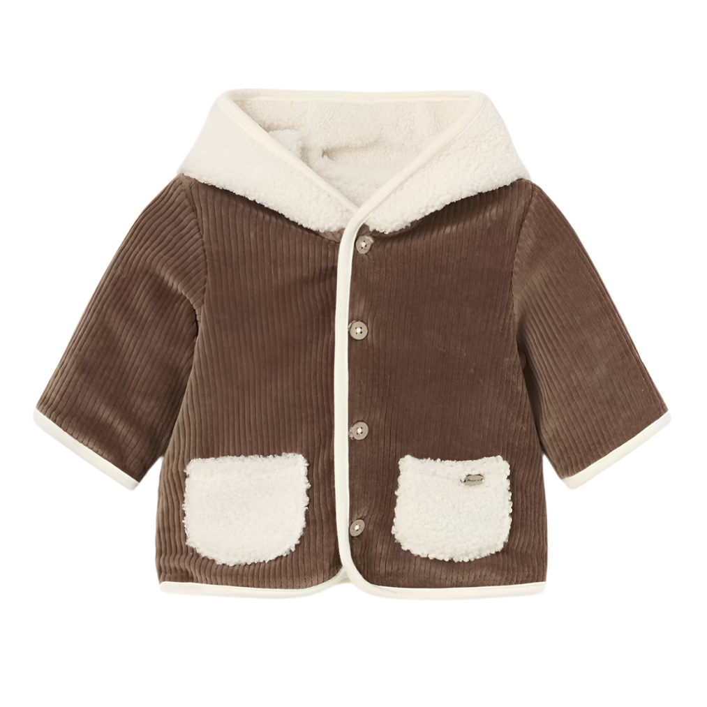 Mayoral Unisex Baby Mocha Reversible Faux Sheepskin Coat