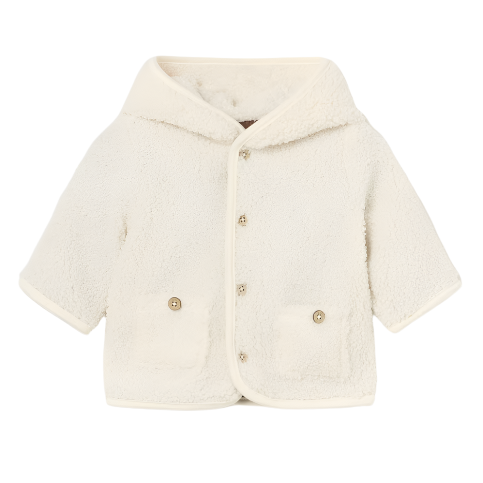 Mayoral Unisex Baby Mocha Reversible Faux Sheepskin Coat