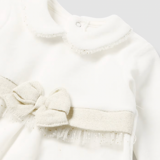 Mayoral Baby Girl's Off White Romper & Bonet Set