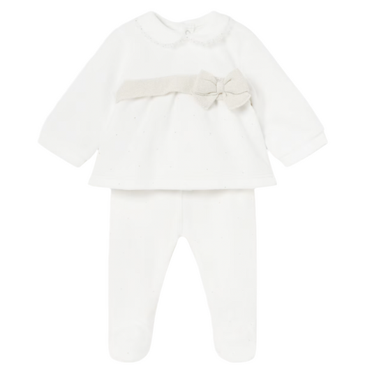 Mayoral Baby Girl's Off White T-Shirt and Leggings Set