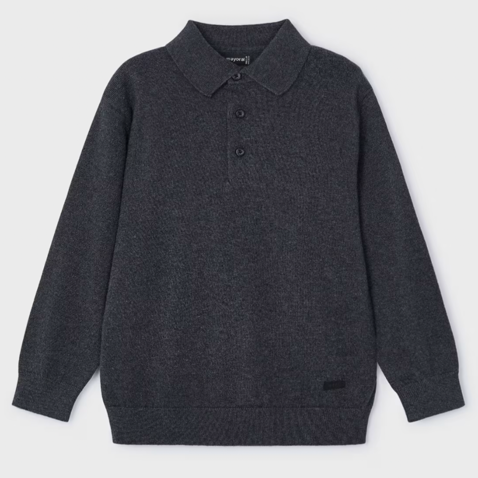 Mayoral Boy's Pencil Knotted Tricot Polo Shirt