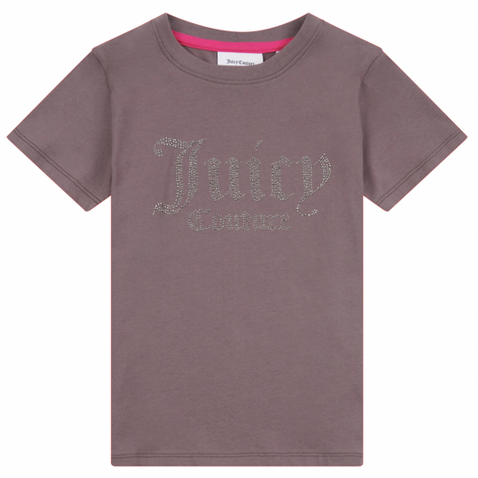 Juicy Couture Girl's Rabbit Diamante Logo T-Shirt