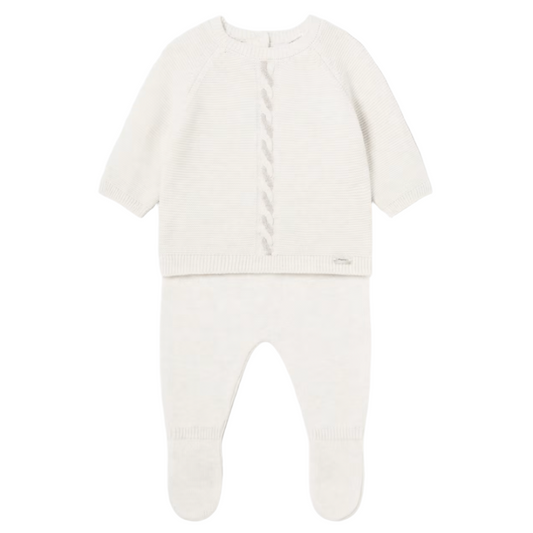 Mayoral Newborn Boy Milk 3 Piece Tricot Set