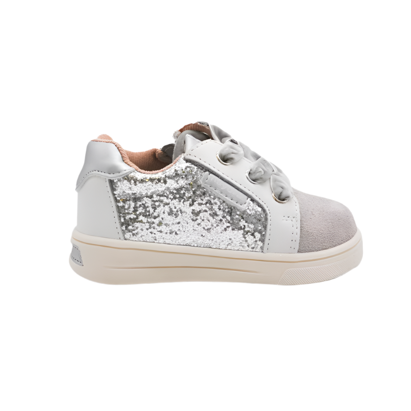 Mayoral Baby Girl's Silver & White Glitter Trainers