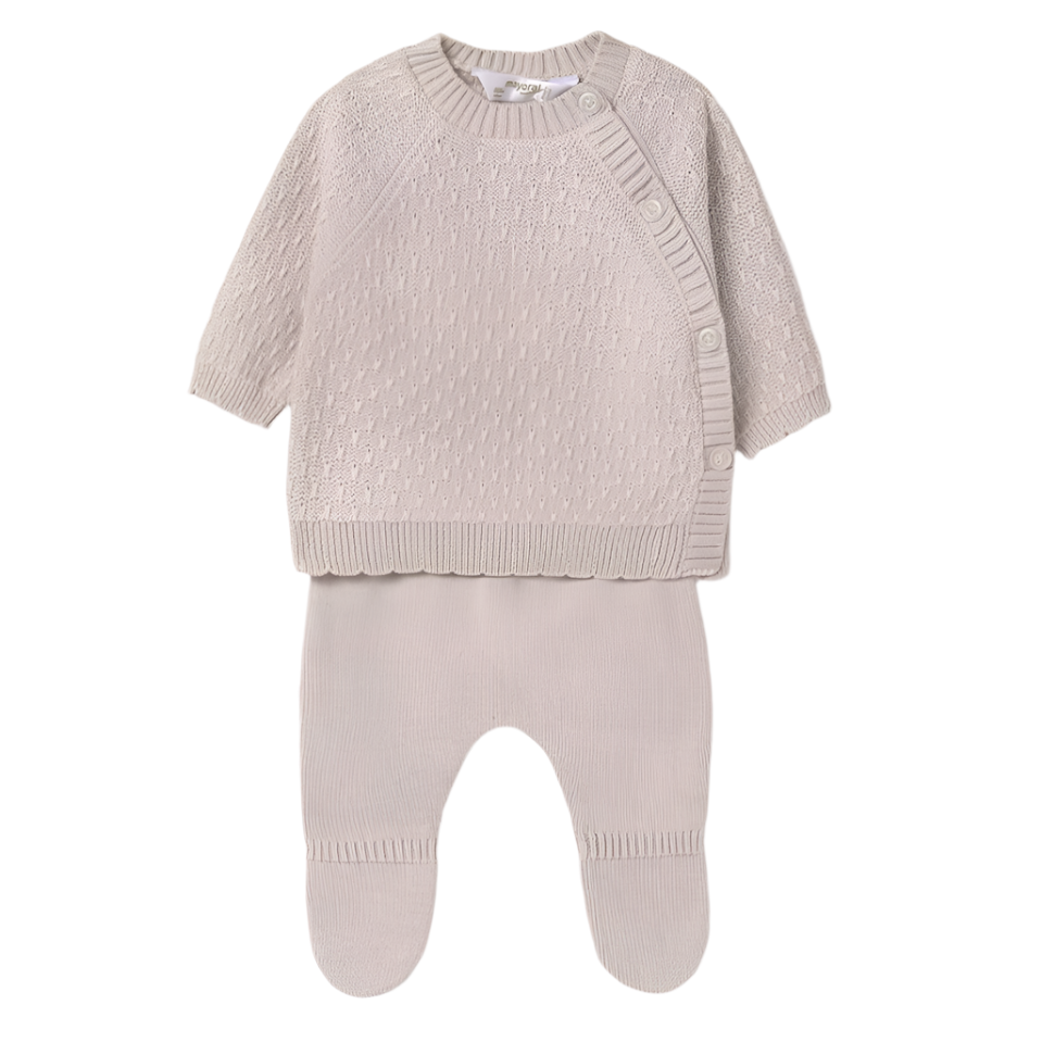 Mayoral Newborn Ice 3-Piece Knitted Tricot Set