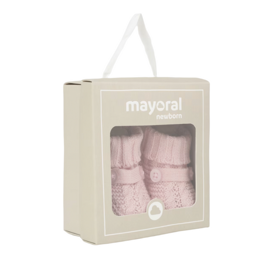 Mayoral Newborn Rose Tricot Knitted Booties