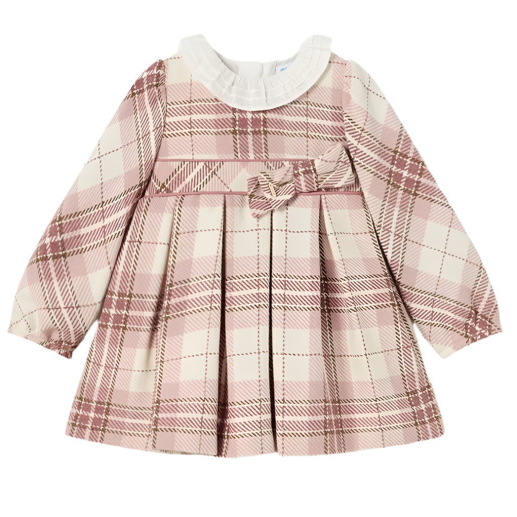 Mayoral Baby Girl's Blush Checked Ruffle Dress