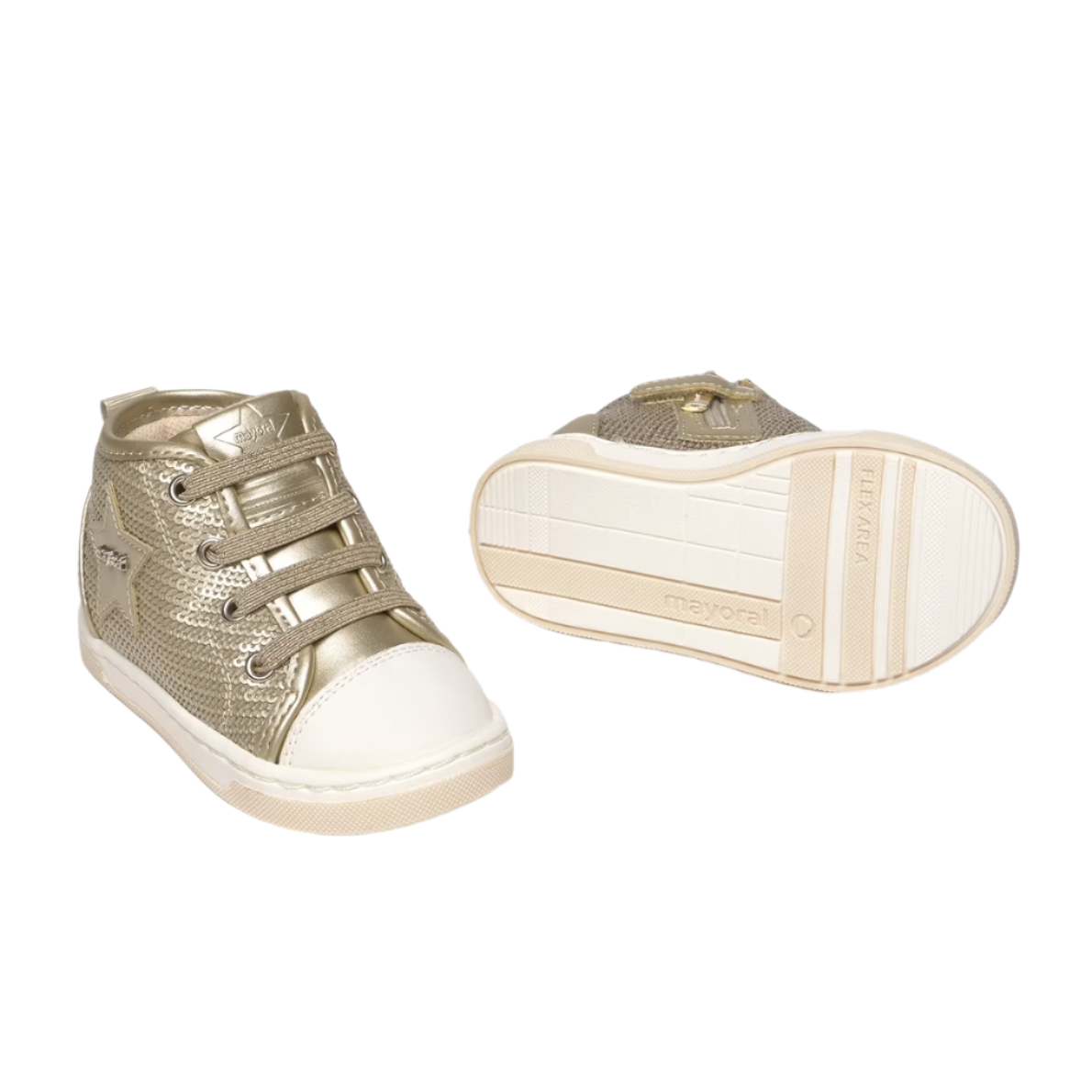 Mayoral Baby Girl's Gold Sequinned Trainers